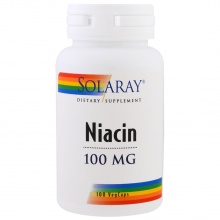 Витамины Solaray Niacin 100 мг 100 капсул