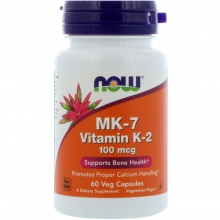 Витамины NOW Foods MK-7 витамин K-2 100 mg 60 капсул