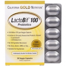   California Gold Nutrition  LactoBif 100   30  