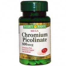 Витамины Nature's Bounty Chromium Picolinate 800 мг 50 таблеток