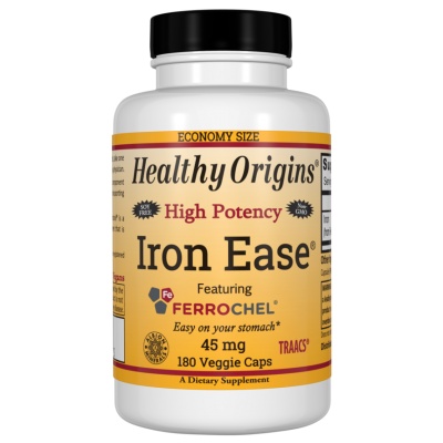Витамины Healthy Origins Iron Ease 45 мг 90 капсул